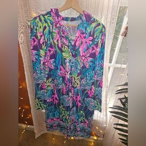 Vibrant Blue and Purple Dress